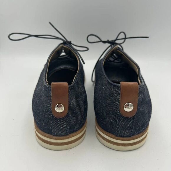 Attilio Giusti Leombruni 38 / US 7.5 Chambray Oxfords Shoes Flats - Picture 6 of 11